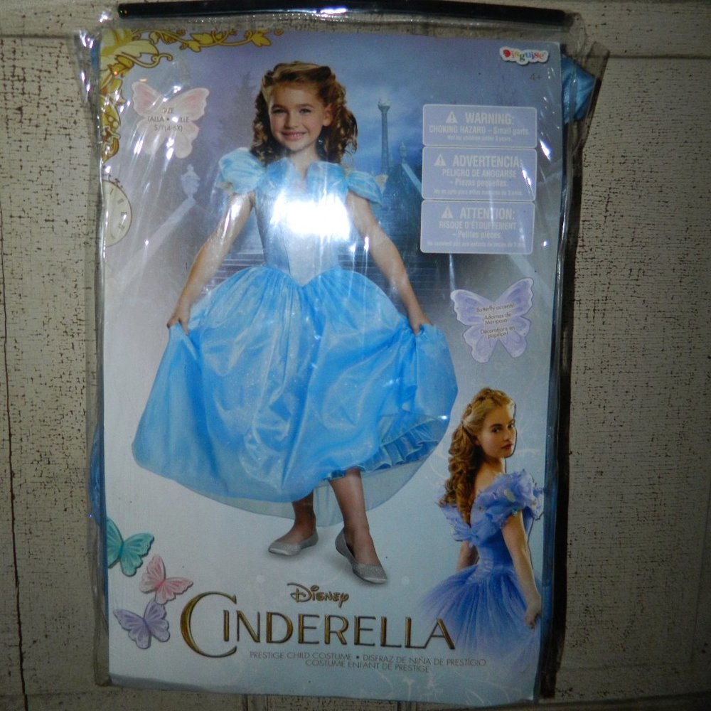 Disguise Disney Cinderella Prestige Costume Girls SZ M 7-8